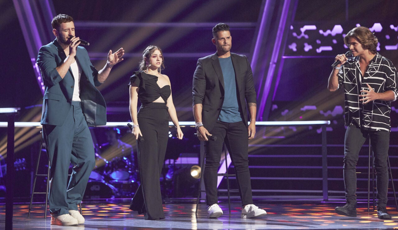 Gabriel, Omar, Ana y LuisFro se lucen con un temazo de Sebastián Yatra en ‘La Voz’