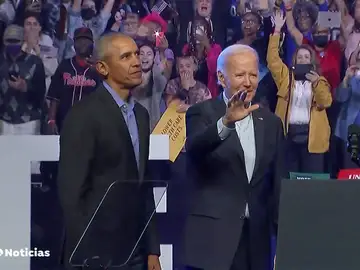 Trump y Obama, grandes protagonistas de los últimos mítines Trump y Obama, grandes protagonistas de los últimos mítines