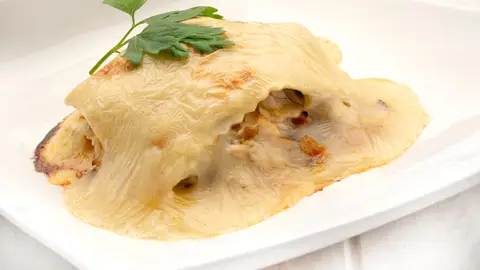 Lasaña de perlón y champiñones Receta de lasaña de perlón y champiñones, de Karlos Arguiñano