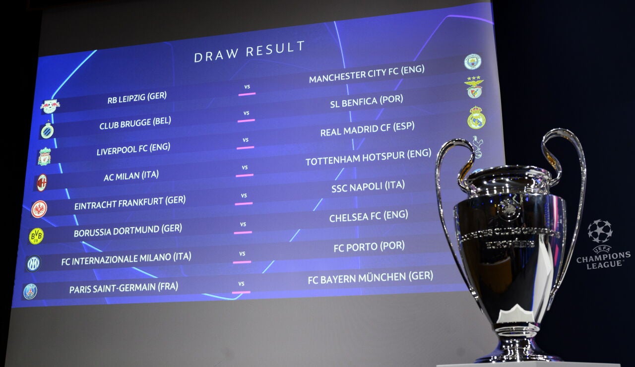 Resultado del sorteo de octavos de la Liga de Campeones en la sede de la UEFA en Nyon