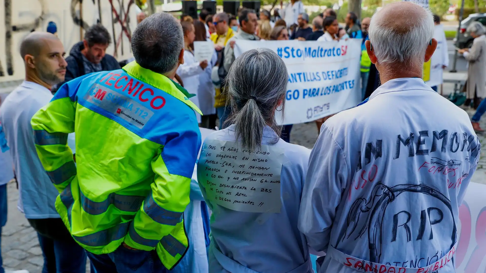 Protesta de médicos de urgencias ante la Consejería de Sanidad de la Comunidad de Madrid Protesta de médicos de urgencias ante la Consejería de Sanidad de la Comunidad de Madrid