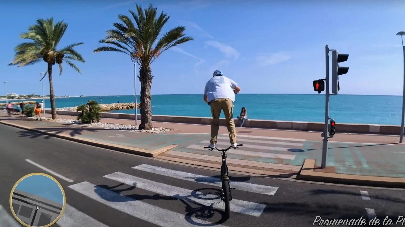 Fabio Wibmer en una imagen de su v&iacute;deo homenaje al videojuego Grand Theft Auto