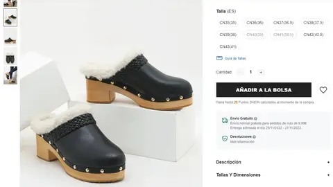 Zuecos con suela de madera Zuecos con suela de madera