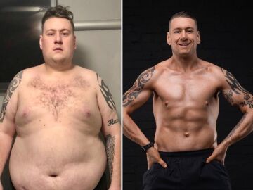 El increíble cambio físico de un británico de 35 años