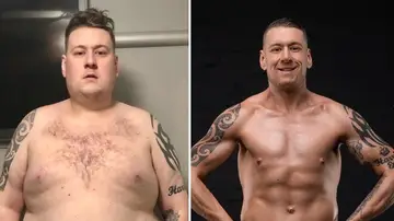 El increíble cambio físico de un británico de 35 años
