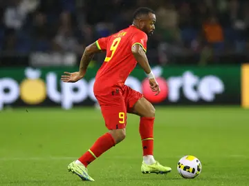 Jordan Ayew jugando un partido con su selección Jordan Ayew jugando un partido con su selección