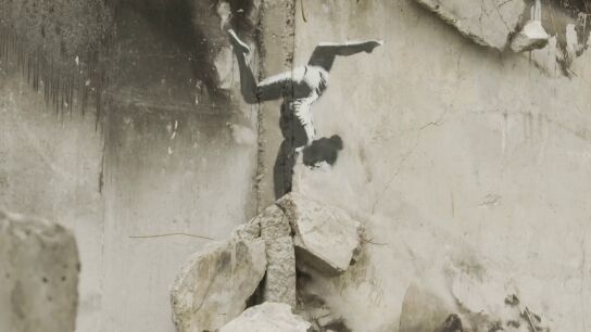 Un grafiti de Bansky en Ucrania