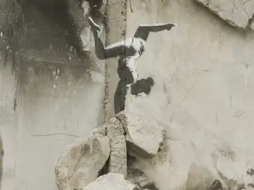 Un grafiti de Bansky en Ucrania Un grafiti de Bansky en Ucrania