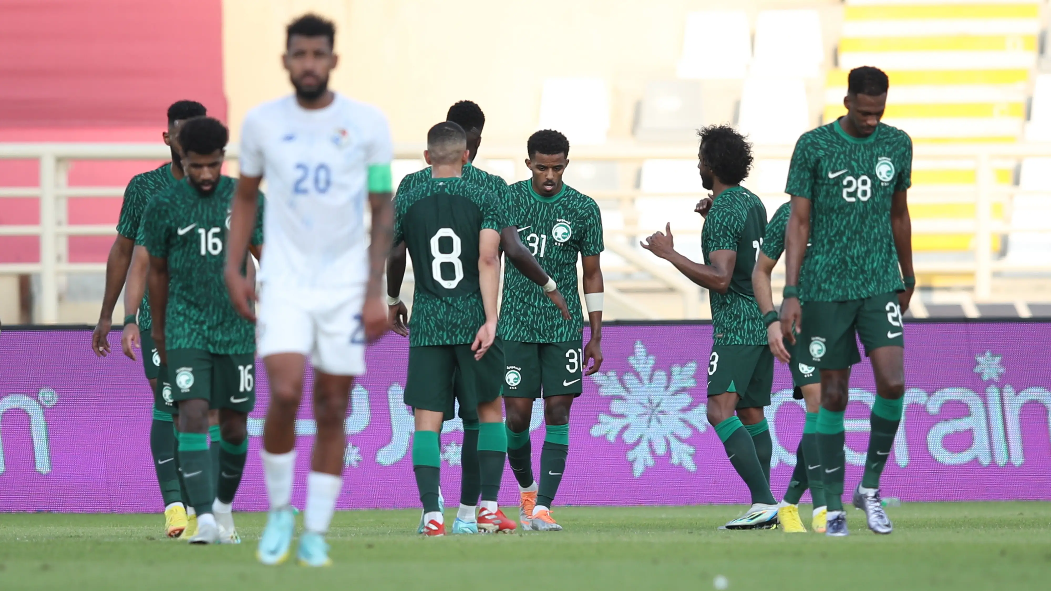 Los jugadores de Arabia Saudí celebran un gol ante Panamá Los jugadores de Arabia Saudí celebran un gol ante Panamá