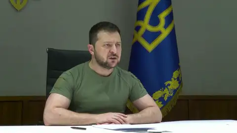 El presidente de Ucrania, Volodímir Zelenski El presidente de Ucrania, Volodímir Zelenski