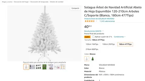 Árbol de Navidad blanco Árbol de Navidad blanco
