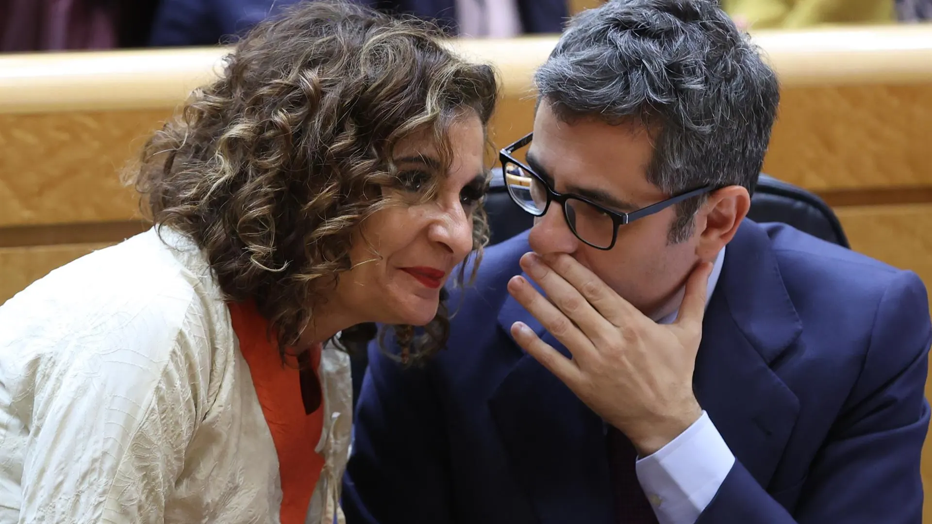 Los ministros de Hacienda, María Jesús Montero y de Presidencia, Félix Bolaños Los ministros de Hacienda, María Jesús Montero y de Presidencia, Félix Bolaños