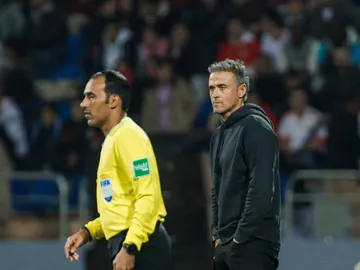 Luis Enrique, en el partido ante Jordania Luis Enrique, en el partido ante Jordania