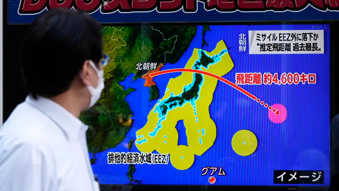 Corea del Norte dispara un misil balístico de corto alcance al mar de Japón Corea del Norte dispara un misil balístico de corto alcance al mar de Japón