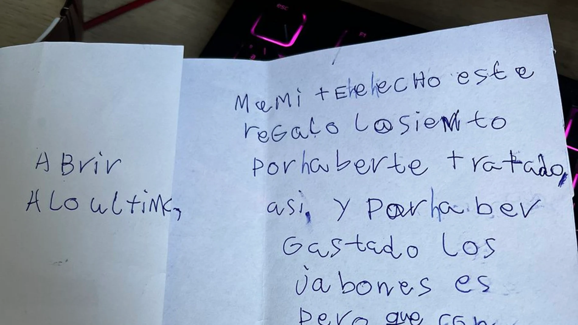 La entrañable carta de un hijo a su madre tras realizar una trastada