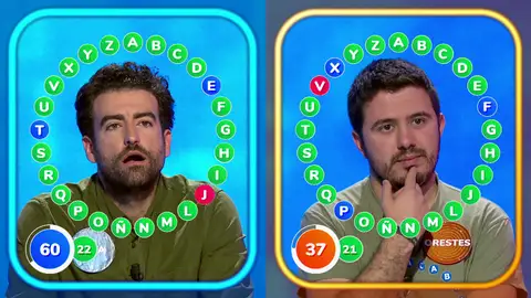 Dos fallos hacen sufrir a Orestes y a Rafa en ‘El Rosco’: ¡máxima tensión para evitar la ‘Silla Azul’! Dos fallos hacen sufrir a Orestes y a Rafa en ‘El Rosco’: ¡máxima tensión para evitar la ‘Silla Azul’!