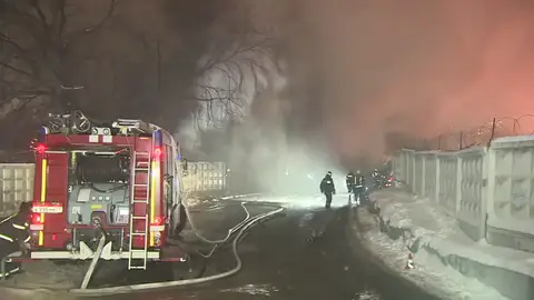 Incendio en el centro de Moscú Incendio en el centro de Moscú