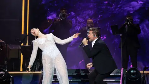 Rosa López actuando en el concierto de David Bisbal en Almería Rosa López actuando en el concierto de David Bisbal en Almería