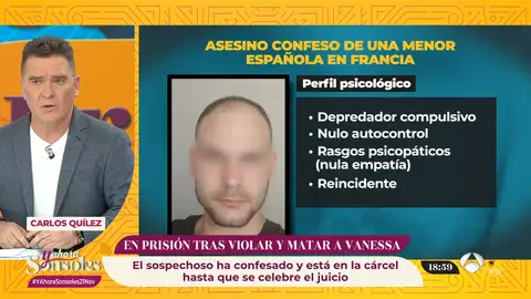 Carlos Quílez, acerca del asesinato de la menor española en Francia: "Ni el propio fiscal discute la cadena perpetua sin ni siquiera tener todos los datos" Carlos Quílez, acerca del asesinato de la menor española en Francia: "Ni el propio fiscal discute la cadena perpetua sin ni siquiera tener todos los datos"