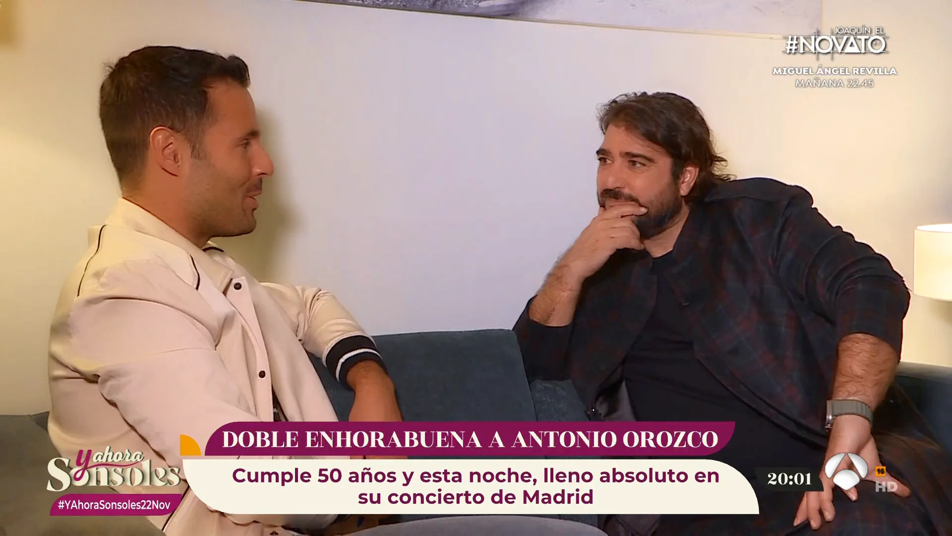Antonio Orozco, en uno de sus mejores momentos profesional y personal: &ldquo;Es el motor de todas las cosas que hago"