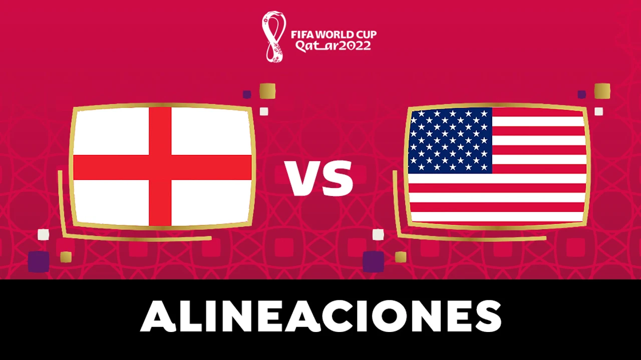 OFICIAL de Inglaterra contra Estados Unidos en el partido hoy Grupo B del de Qatar 2022