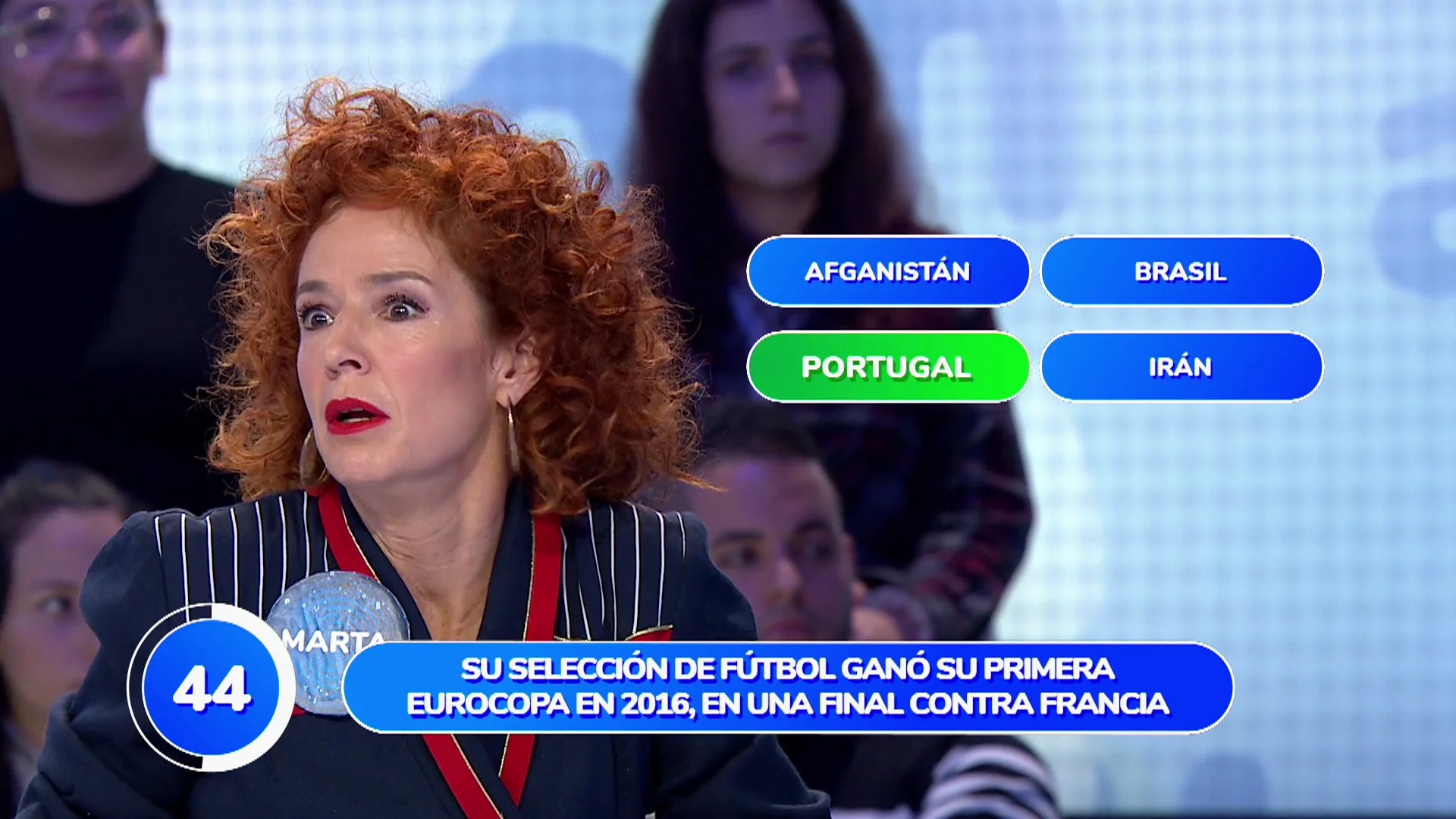 &iexcl;Viva la chiripa! Marta Belenguer se sorprende a s&iacute; misma como experta en geograf&iacute;a 