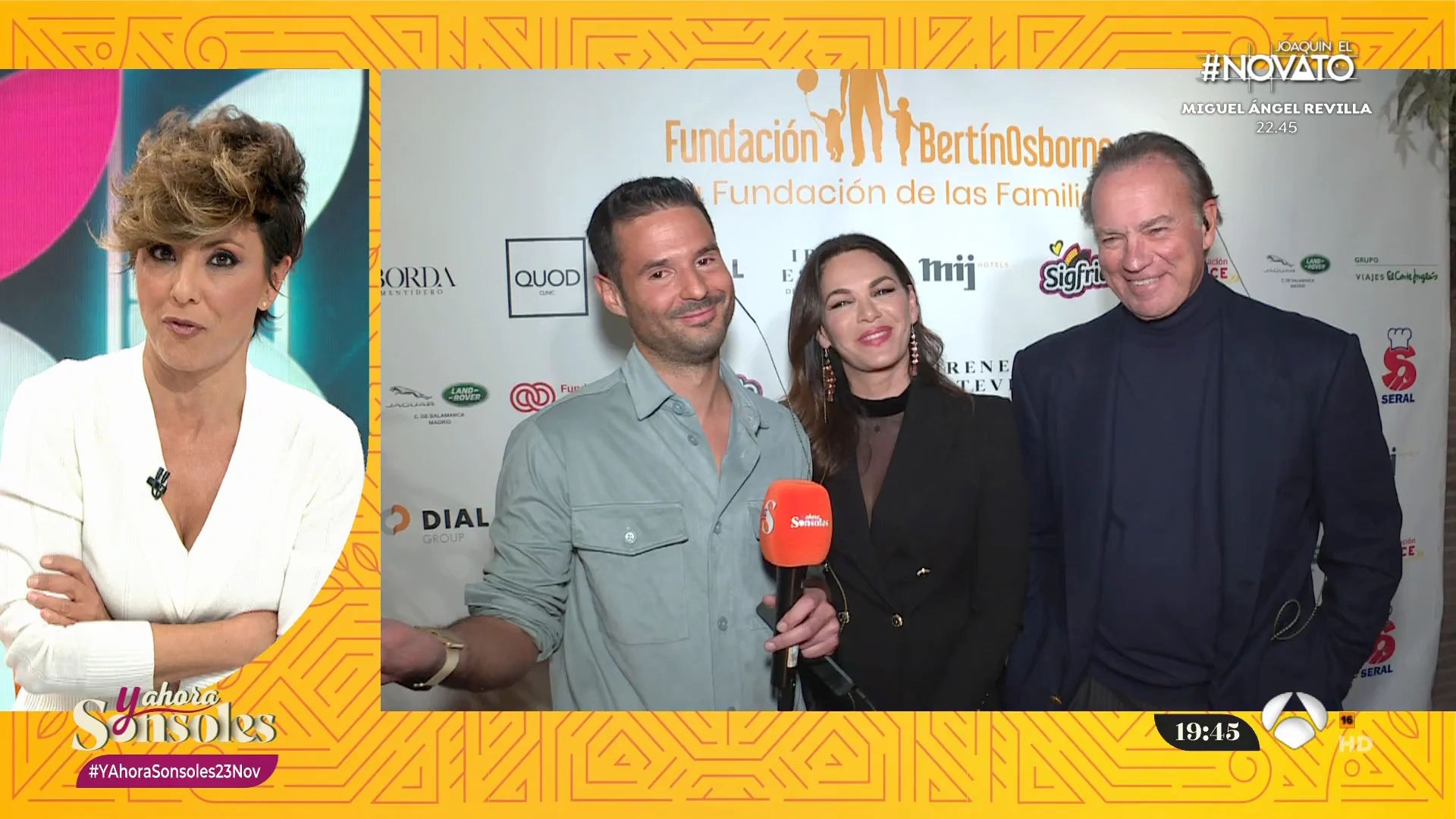 Bert&iacute;n Osborne y Fabiola Mart&iacute;nez reaparecen juntos en un acto solidario de su fundaci&oacute;n