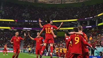 Marco Asensio y Jordi Alba celebran un gol ante Costa Rica Marco Asensio y Jordi Alba celebran un gol ante Costa Rica