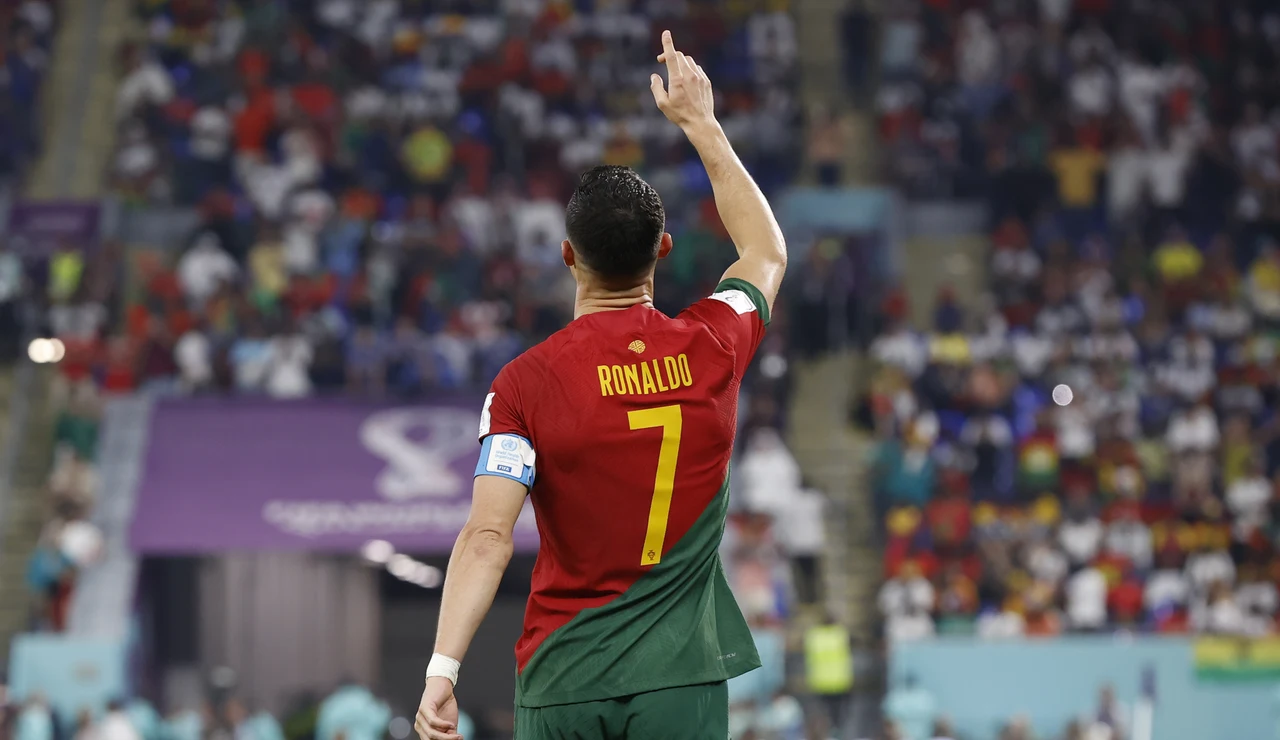 Cristiano Ronaldo celebra su histórico gol ante Ghana en el Mundial de Qatar