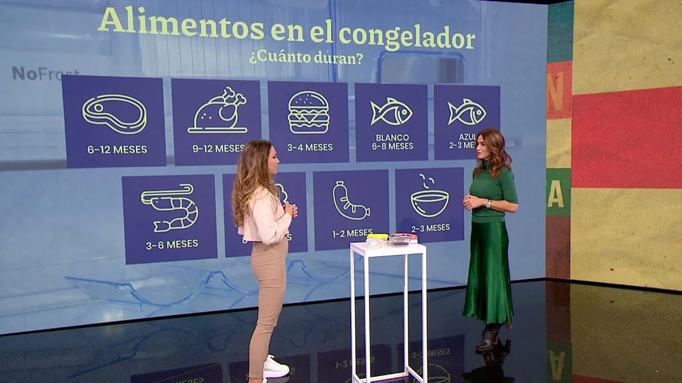 Alimentos en el congelador. Alimentos en el congelador.