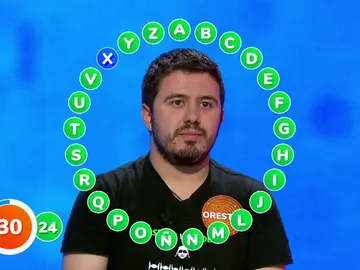 Rosco histórico de Orestes: ¡a una del bote de ‘Pasapalabra’ tras un arranque de 22 aciertos! Rosco histórico de Orestes: ¡a una del bote de ‘Pasapalabra’ tras un arranque de 22 aciertos!