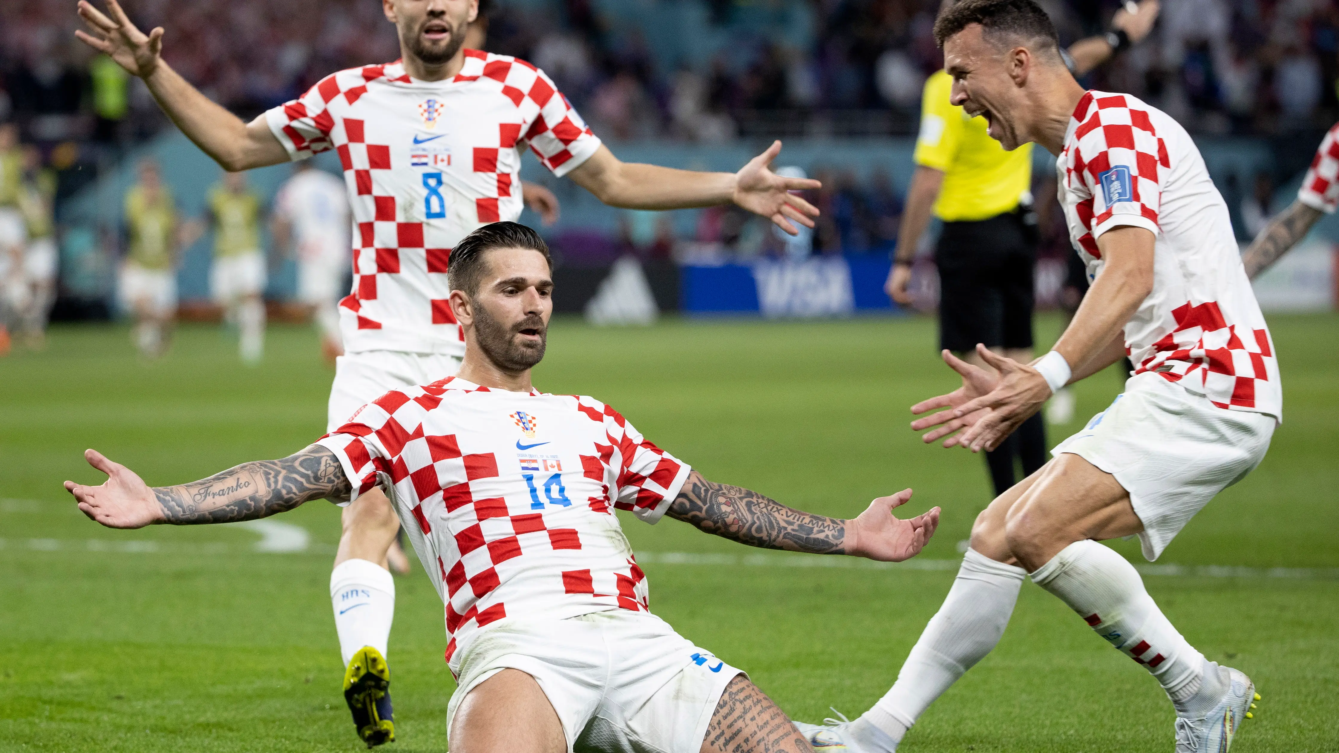 Kramaric celebra su gol ante Canadá en la victoria croata por 3-1 Kramaric celebra su gol ante Canadá en la victoria croata por 3-1