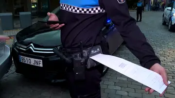 El código QR para acceder a los expedientes policiales El código QR para acceder a los expedientes policiales