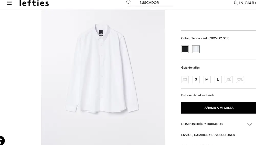 Camisa planchado fácil