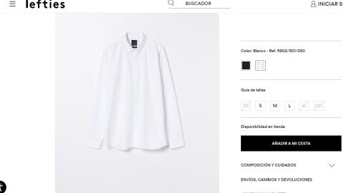 Camisa planchado fácil