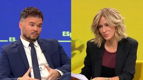 Gabriel Rufián se toma un café con Susanna Griso. Gabriel Rufián se toma un café con Susanna Griso.