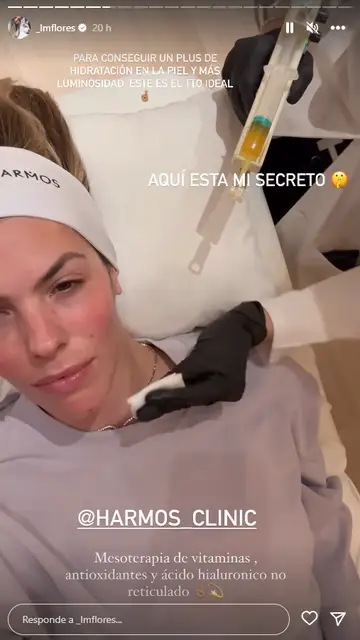 Laura Matamoros sometiéndose a una mesoterapia facial Laura Matamoros sometiéndose a una mesoterapia facial