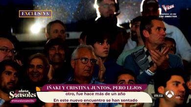 Iñaki Urdangarin y la infanta Cristina, juntos en un partido de balonmano, aunque separados por su hijo Pablo