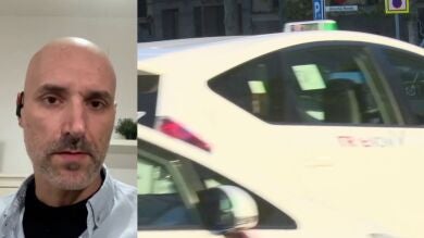El angustioso momento en el que un pasajero salva la vida a un taxista que sufrió un infarto: 