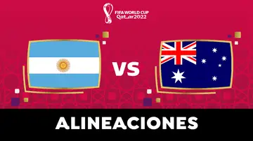 Alineación de Argentina ante Australia en los octavos de final del Mundial