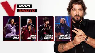 Tú eliges a un semifinalista del equipo de Antonio Orozco: Salma Díaz, Jonatan Santiago, Juan Motos o Javier Crespo