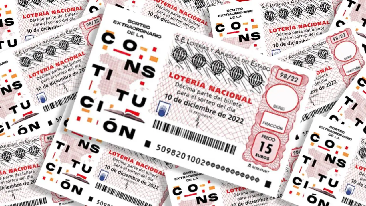 Lista de premios de la Lotería Nacional en el Sorteo Extraordinario de la Constitución del 10 de diciembre Lista de premios de la Lotería Nacional en el Sorteo Extraordinario de la Constitución del 10 de diciembre