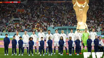 Japón, en el partido contra España Japón, en el partido contra España