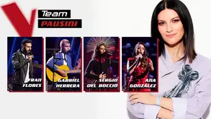 Tú eliges a un semifinalista del equipo de Laura Pausini: Sergio del Boccio, Gabriel Herrera, Fran Flores o Ana González