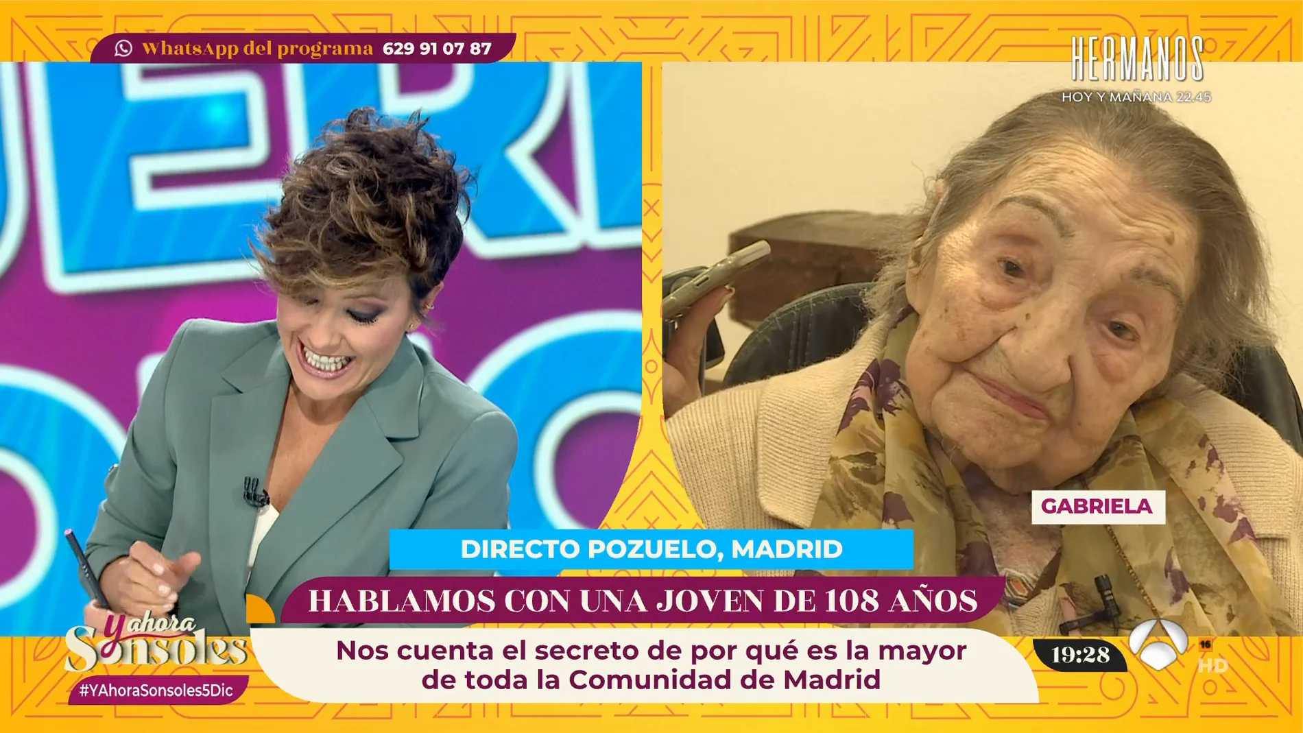Gabriela, de 108 años, tiene claro el secreto para vivir más y mejor: ¡Comer de todo, pero poco!