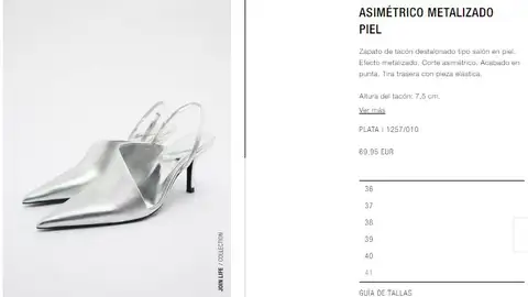 Sandalia plateada Sandalia plateada