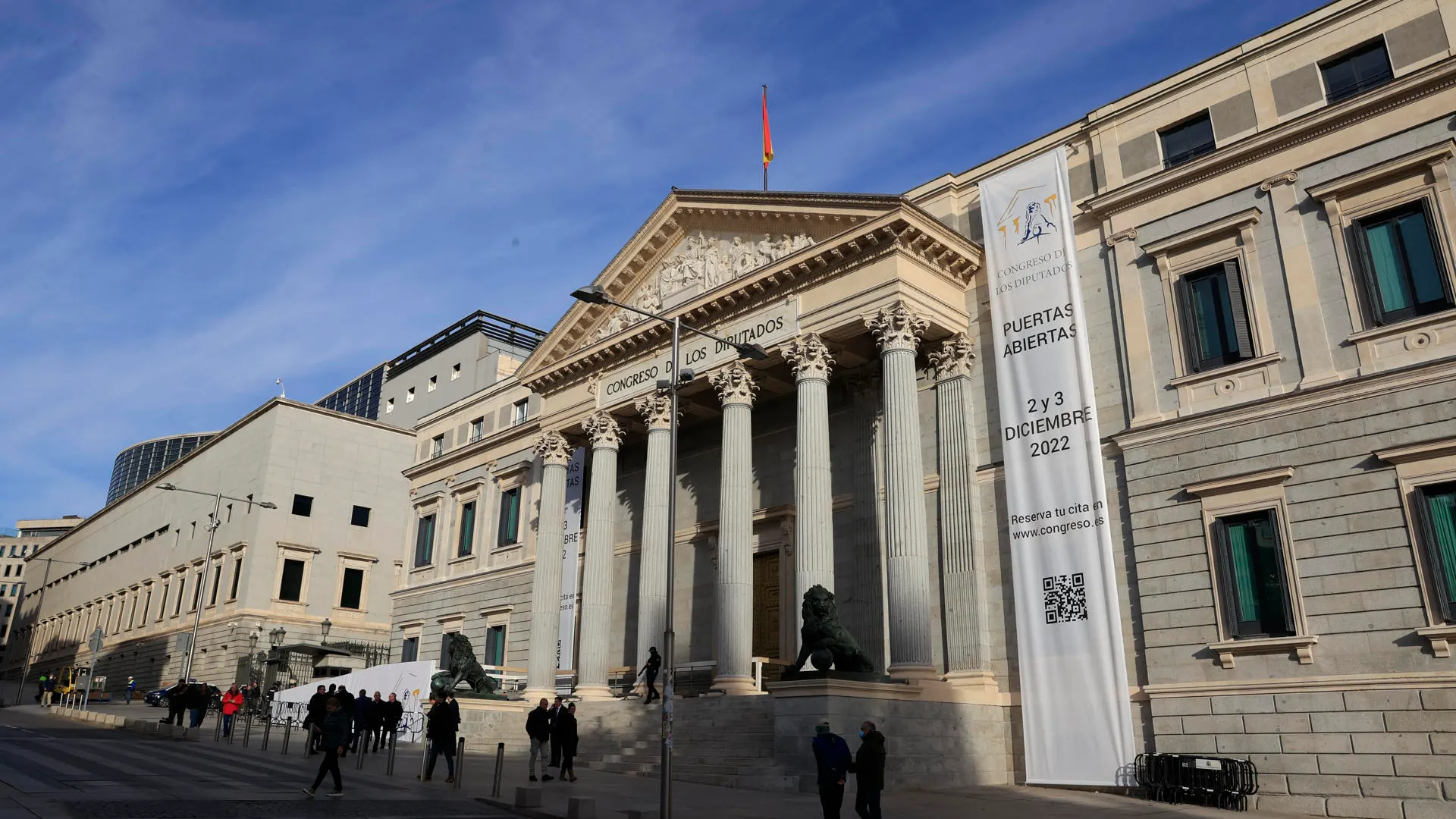 La puerta de los leones del Congreso de los Diputados La puerta de los leones del Congreso de los Diputados