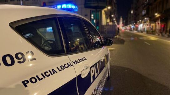 Coche de la Polic&iacute;a Local de Val&egrave;ncia. Imagen de archivo