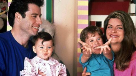 Kristie Alley y John Travolta en ''Mira quién habla también''