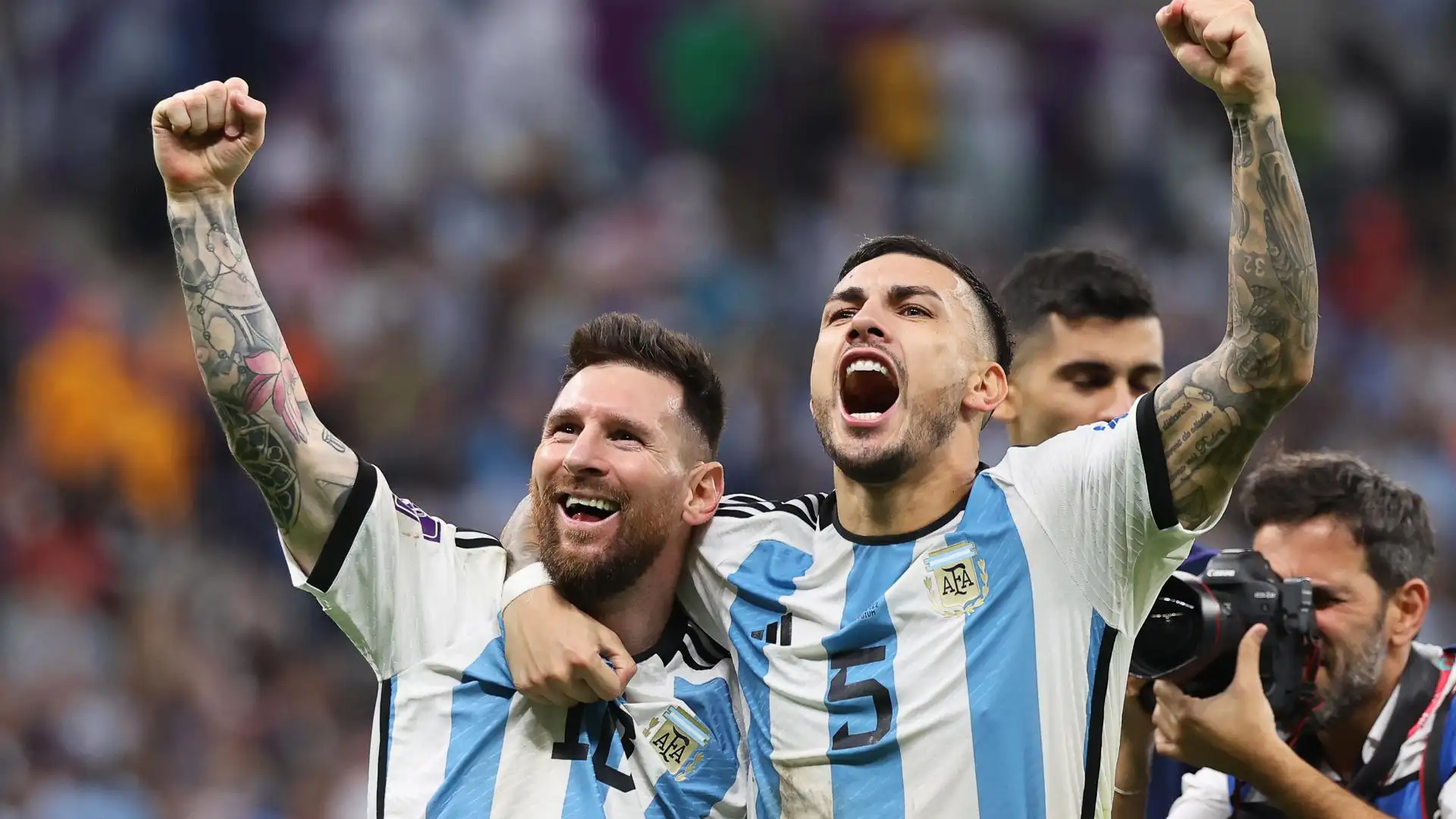Messi celebra el pase a semifinales 